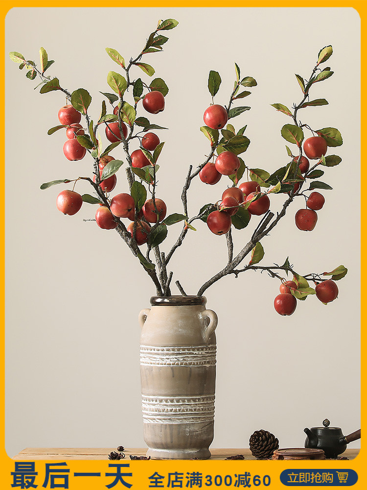 Restoring ancient ways, like a flower garden ceramic vases, flower art suit simulation pomegranate fruit flowers sitting room adornment is placed