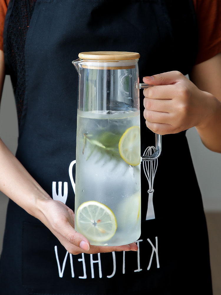 Island house in Japanese cold water to cool high temperature heat - resistant glass kettle large capacity suit drinking cup cool tea pot