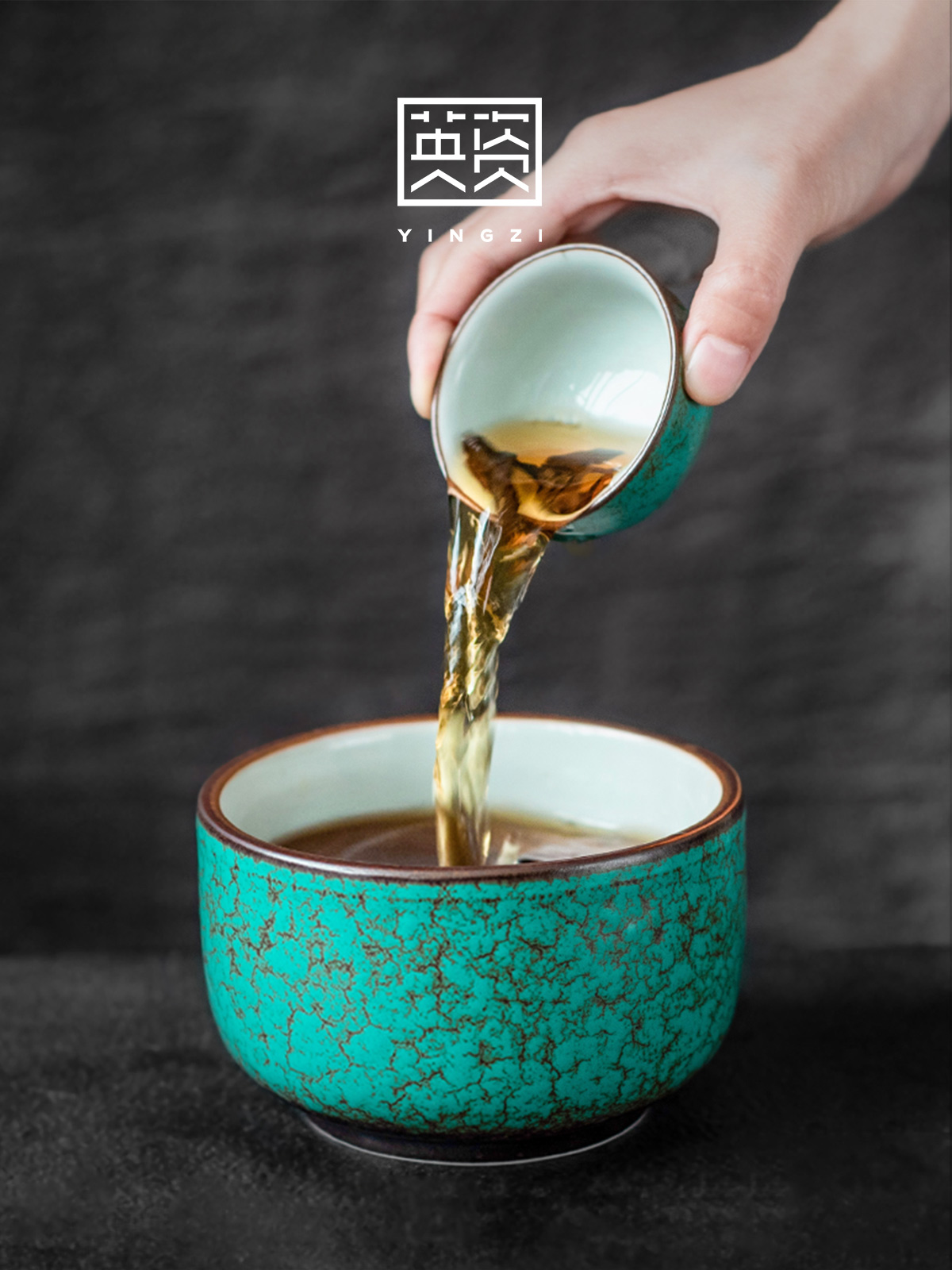 British tea taking built large tea water wash to wash in hot ceramic cylinder household move cup kung fu tea accessories
