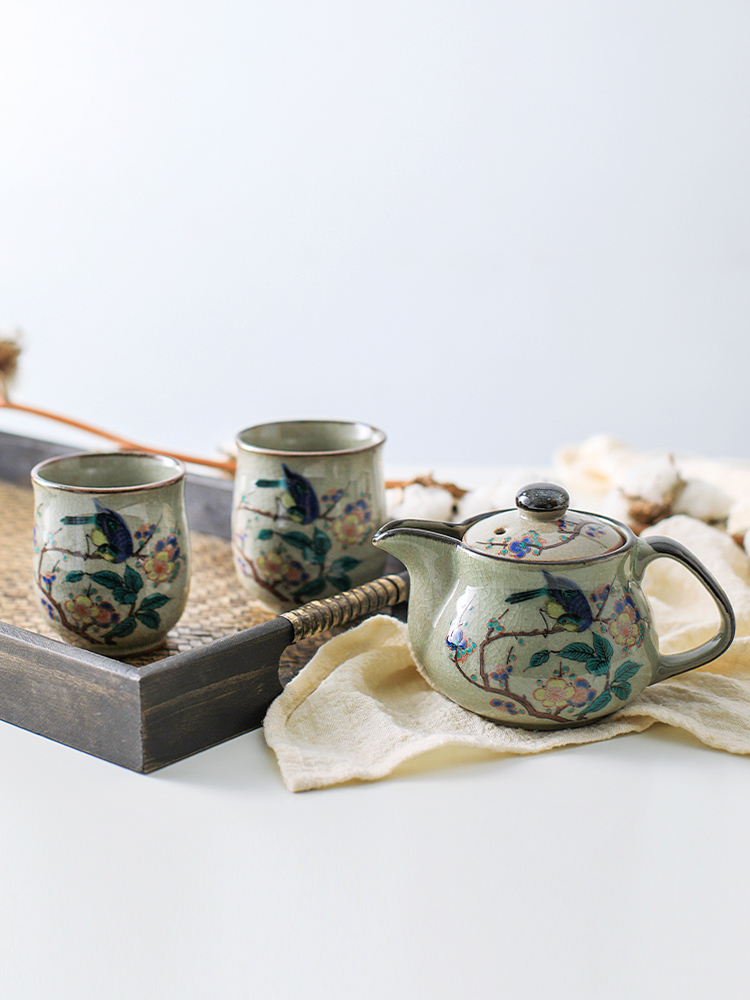 Japan imported from nine valley to burn the teapot teacup tea set with 330 ml ceramics gift box