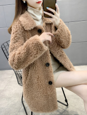 Одежда из меха 羊剪绒外套女2020新款艾美丽羊羔毛大衣海宁皮草皮毛一体外套冬