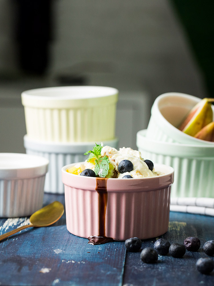 Nordic shu she ceramic baking baking mold baking bowl bowl pudding steamed egg cup bowl home ideas for their jobs