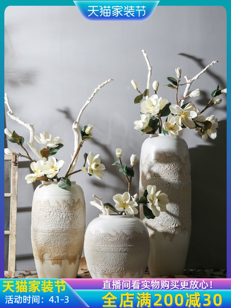 Jingdezhen creative restoring ancient ways of large vase decoration to the hotel villa garden club hall floor floral decorations