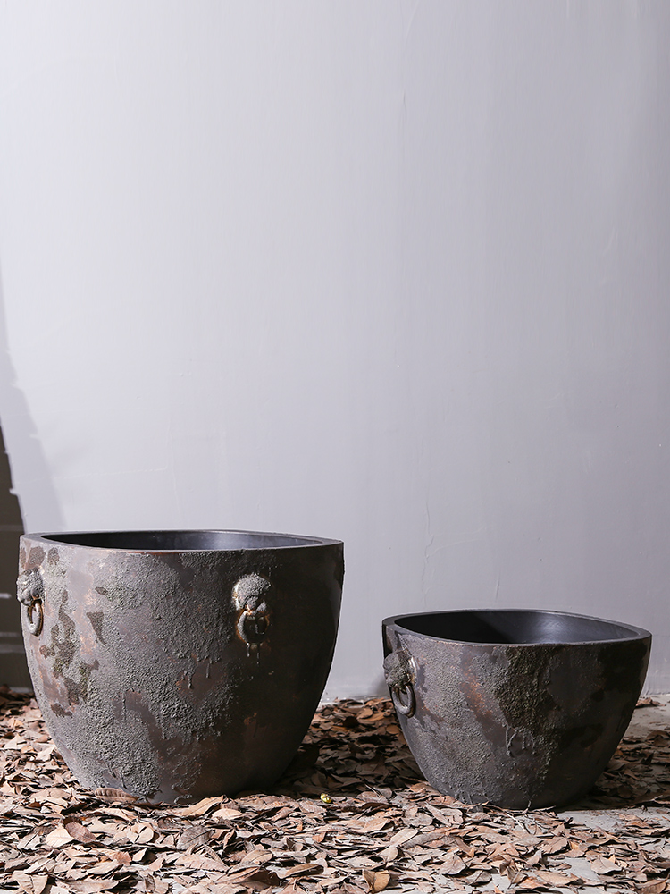 Jingdezhen ceramic tank fish basin of indoor and is suing patio lotus cylinder tortoise lucky wind water tanks and furnishing articles