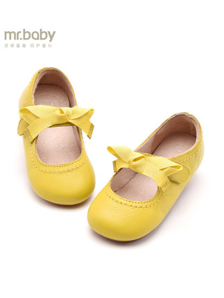 mr.baby宝宝鞋子女 2018春季新品 防滑牛皮皮