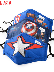 Марлевая повязка 迪士尼儿童口罩男童蜘蛛侠秋冬款防尘防雾霾3-8岁小孩幼儿园防风