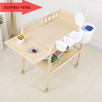 Baby changing table solid wood paintless massage care table newborn baby changing and caressing table multifunctional foldable