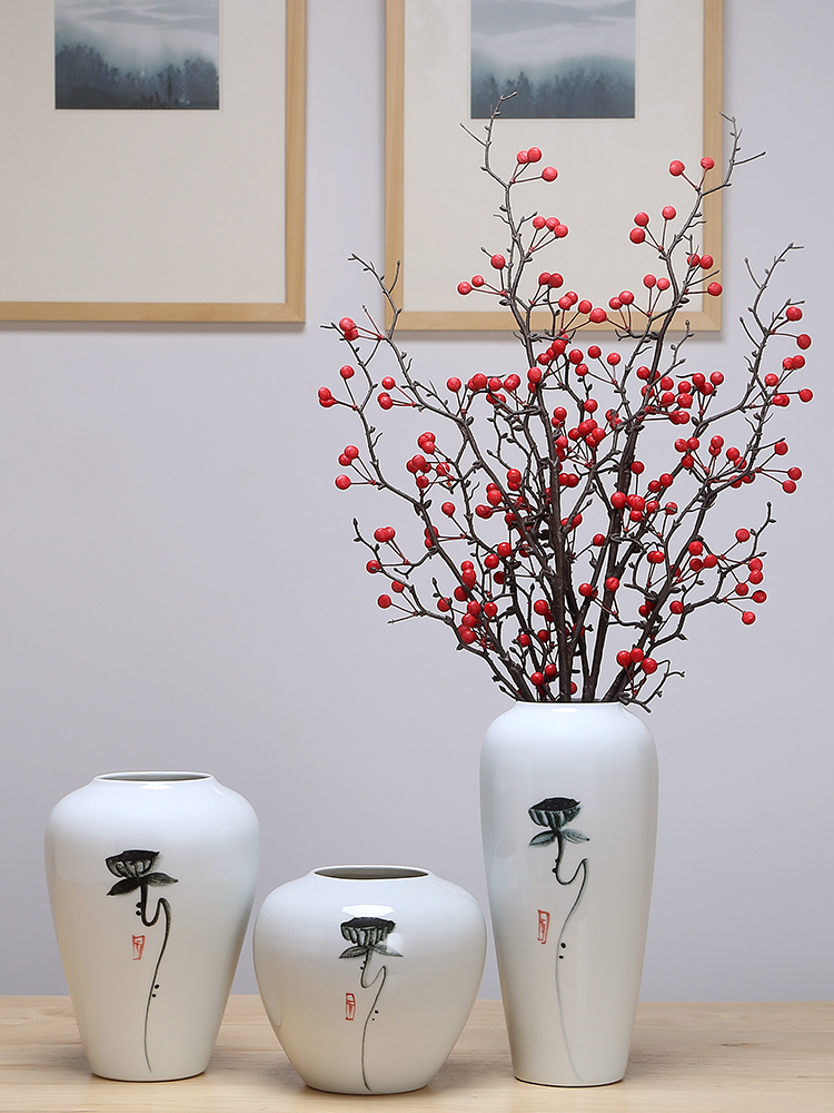 Jingdezhen ceramic vases, sitting room of I and contracted style furnishing articles of dried flower arranging flowers wine porch home decoration
