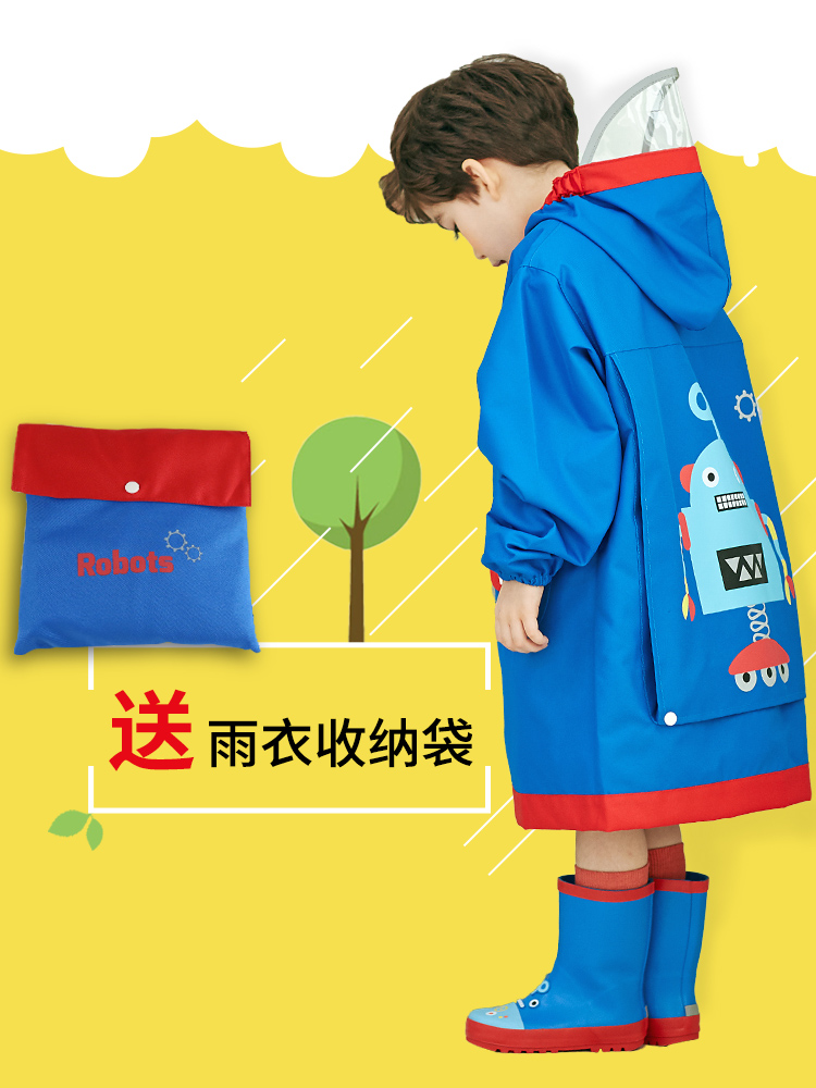 lemonkid 带书包位 儿童雨披雨衣 天猫优惠券折后￥79包邮（￥89-10）3色可选