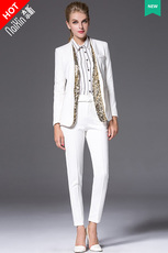 Блэйзер 奈昕定制 28115 business suit 时尚亮片装饰百搭西装外套韩版新