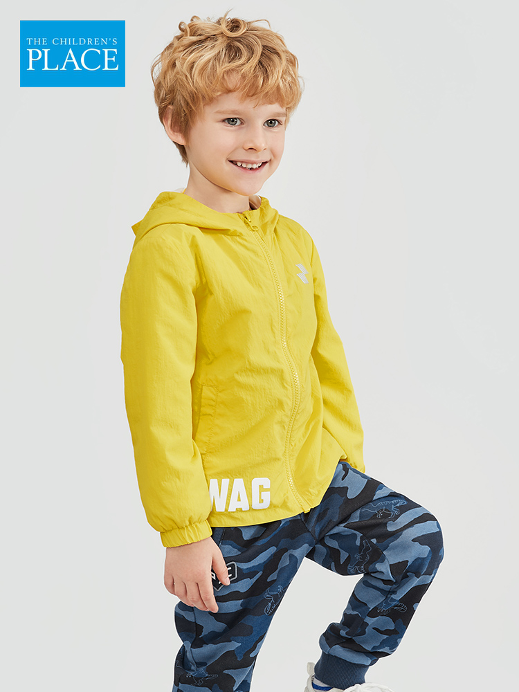 美国 The Children’s Place 绮童堡 男童 春秋款 反光印花梭织防泼水外套 天猫优惠券折后￥69.9包邮（￥248.9-179）100~160码2色可选