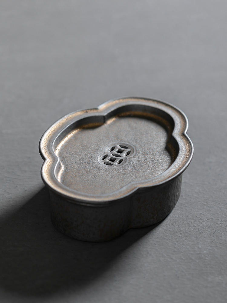 Jiangnan tea past bearing kung fu tea set ceramic gold copper pot bearing Japanese saucer plate dry terms plate small tea tray