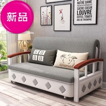 Ou Shao storage sofa bed solid 6 wood dual-purpose foldable multi-functional small apartment single 12 double 15 triple 18 meters