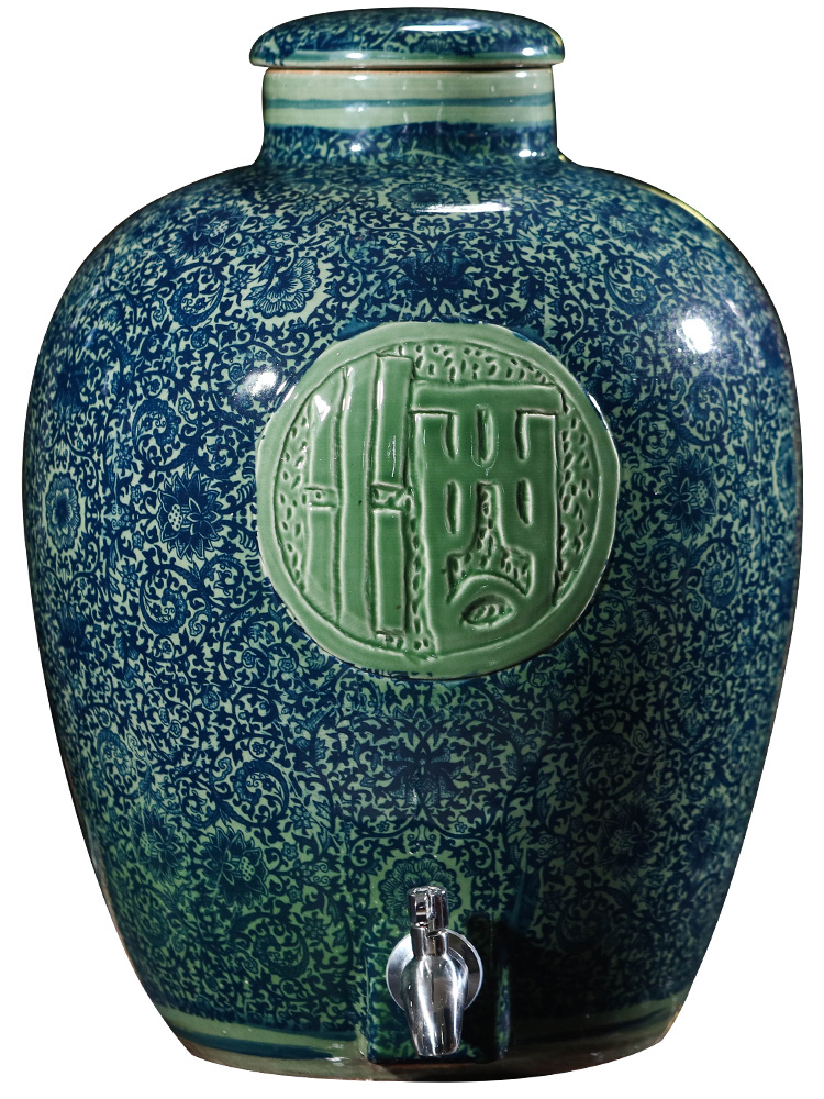 Jingdezhen ceramic jar it 10 jins 20 jins 50 kg of household archaize sect wine bottle wine bottle sealed up