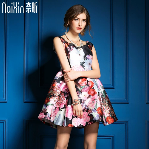 奈昕 Позвольте вам хорошо выглядеть и персонализировать его. 3354 новых летних одежды, с круглым вырезом, без рукавов и облегающего кроя.