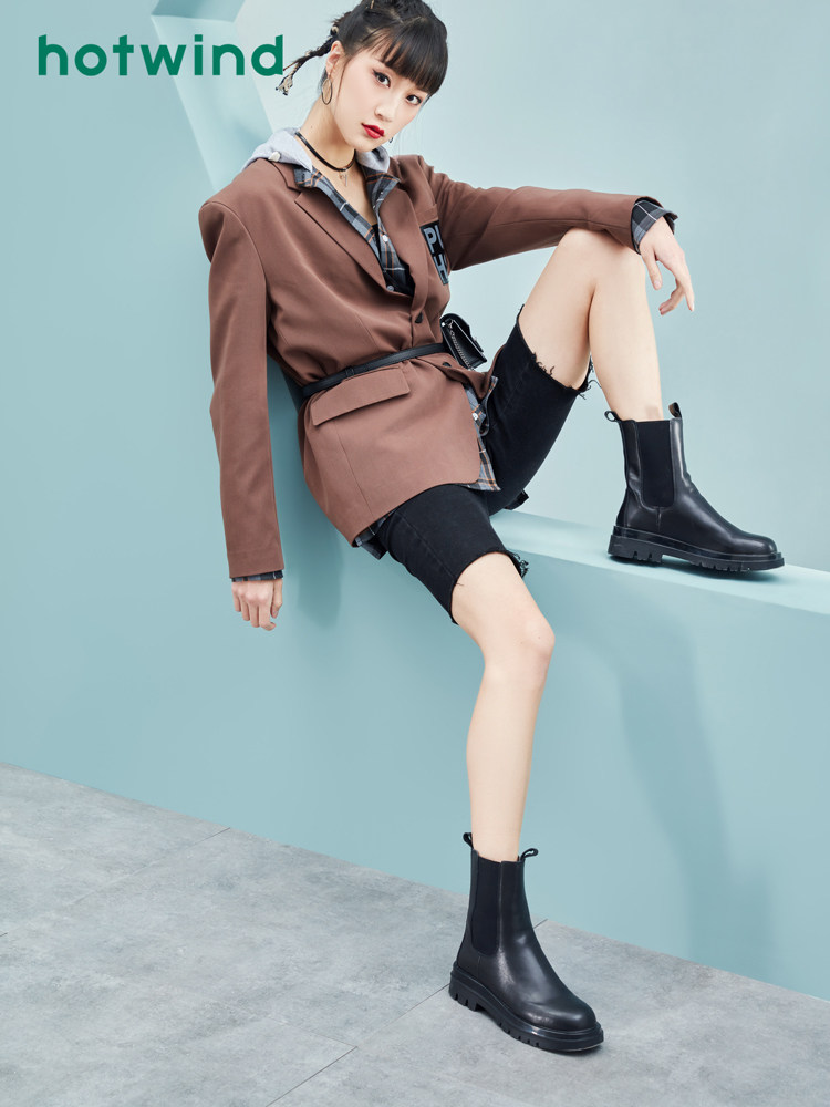 Hotwind 热风 20年冬季新款 女式切尔西靴 天猫优惠券折后¥158包邮(¥198-40)2色可选