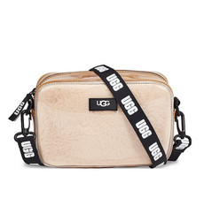 Сумка ugg女单肩斜挎包拉链logo羊皮janey ii clear小号正品1116183
