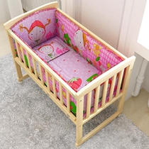 Soft bag child baby art wood rocking bed desk bed fence rocking bedroom pulley tablecloth cradle bed ring