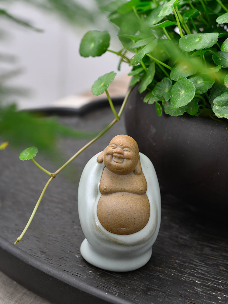 Beautiful home your up play tea pet boutique maitreya furnishing articles can raise the tea art violet arenaceous creative tea furnishing articles