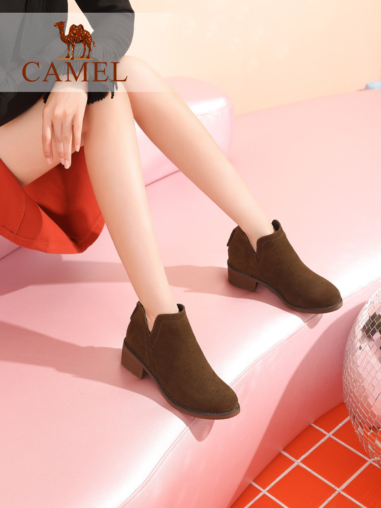 camel Jeans 骆驼 加绒保暖 女式低跟短靴 双重优惠折后￥139包邮 多色可选