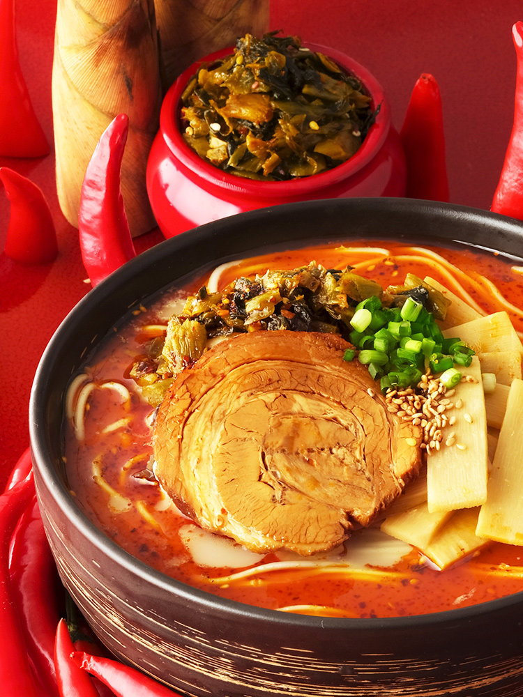 拉面说 日式地狱辣豚骨汤拉面 230g*3盒 聚划算+天猫优惠券折后￥44.9包邮（￥54.9-10）