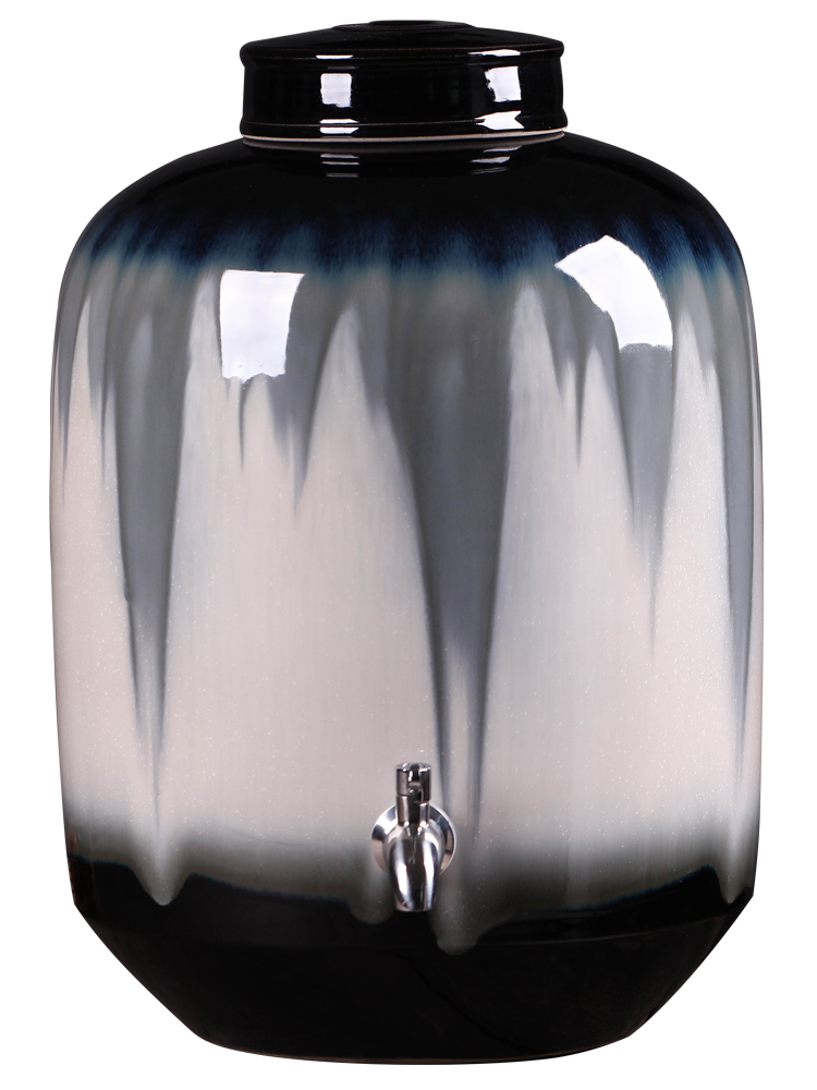 Jingdezhen up jars color glaze household seal it 15 pounds 25 kg pack mercifully hip flask wine bottle is empty as cans