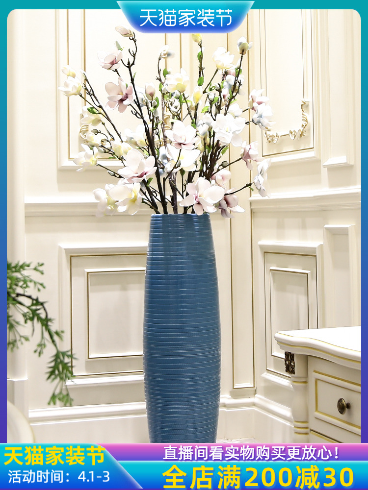 Large vases, ceramic furnishing articles sitting room decoration is I and contracted landing American high dry flower flower, adornment is placed