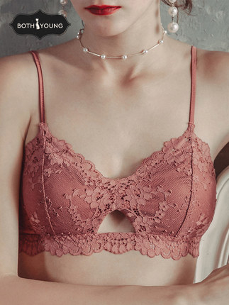 宝诗嫣法式无钢圈内衣超薄bra少女小胸薄款性感三角杯文胸套装-tmall.com天猫