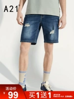 A21 hè mới denim quần short nam xu hướng thun thấp eo nam quần jeans thời trang quần nam - Quần jean shop quần áo nam