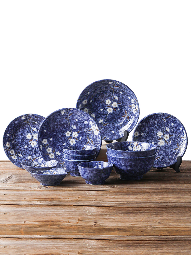 The fawn field'm sakura, ceramic tableware imported from Japan Japanese 4-6 dishes suit household to eat bread and butter plate