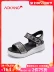 Giày nữ Aokang 2019 hè mới đế phẳng đáy bánh phiên bản Hàn Quốc của phong cách thể thao hoang dã thoải mái kiểu đế bệt - Sandal sandal đế cao Sandal