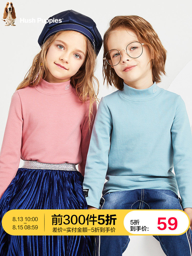 Hush Puppies 暇步士 19年秋季新款 中大儿童针织打底衫长袖上衣 聚划算+天猫优惠券折后￥58包邮（￥118-60）105~170码 男、女童多色可选