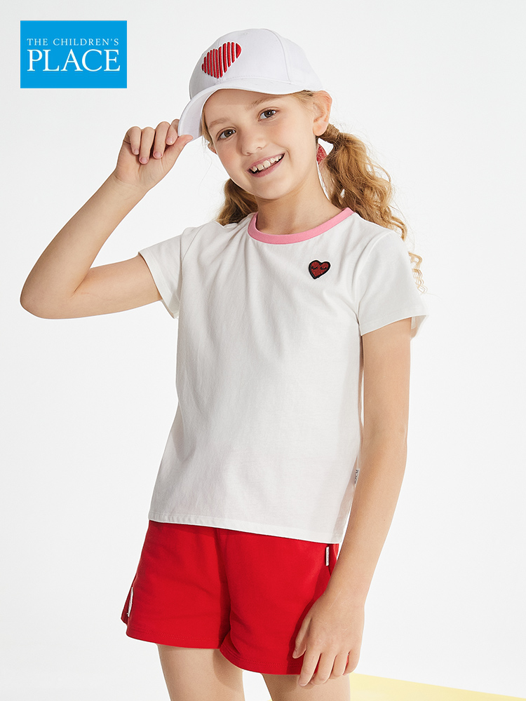 美国 The Children’s Place 绮童堡 小清新 女童短袖T恤 双重优惠折后￥19.6包邮 90~150码多色可选