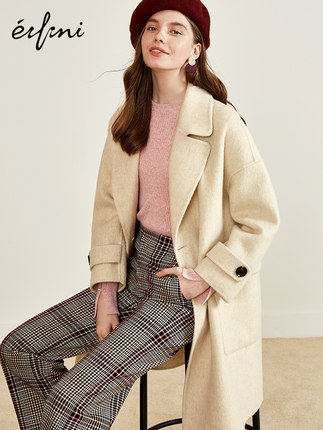 阿尔巴卡伊芙丽2018冬装新款韩版双面呢子流