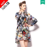 奈昕 Позвольте вам надеть красивое и индивидуальное выпускное платье 1216 по индивидуальному заказу, новая абстрактная печать в Европе и Америке.