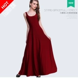 奈昕 Позвольте вам носить красивые персонализированные индивидуальные модели 1452 европейского и американского однотонного цвета без рукавов ярко-красного облегающего кроя.