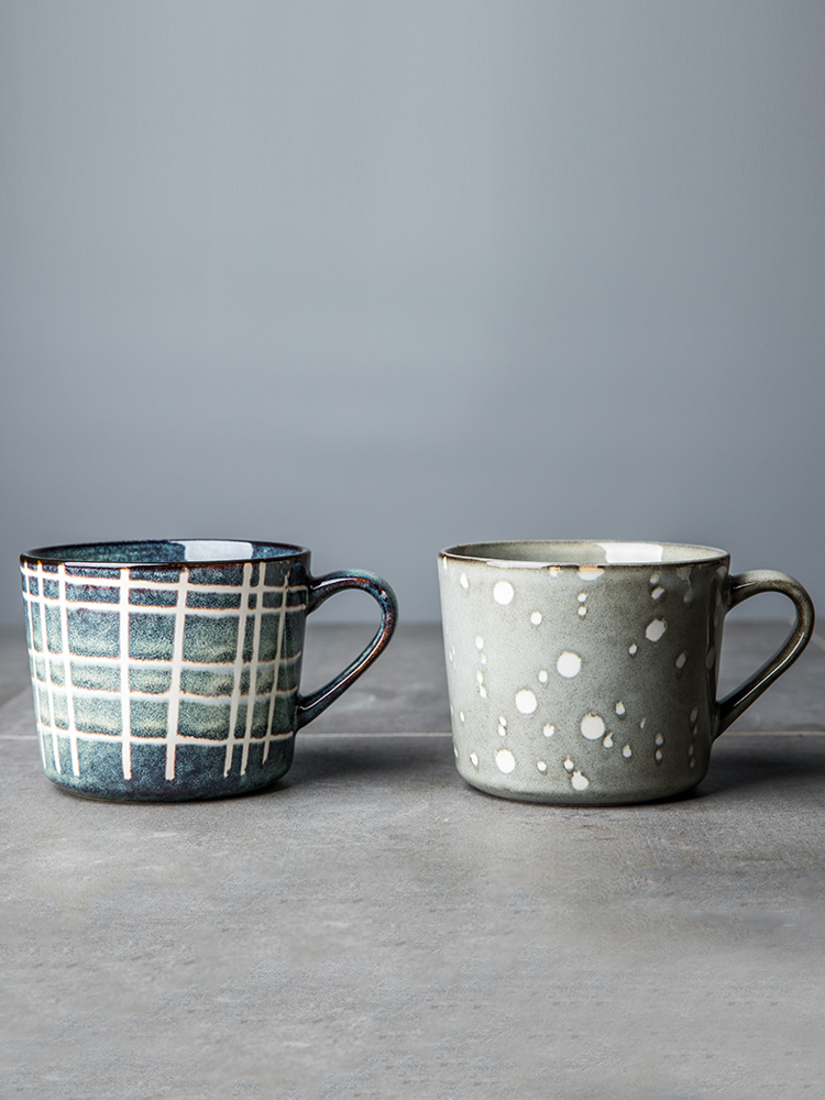 Creative picking keller a pair of household ceramic cup for cup suit Europe type restoring ancient ways exposure glass coffee cup