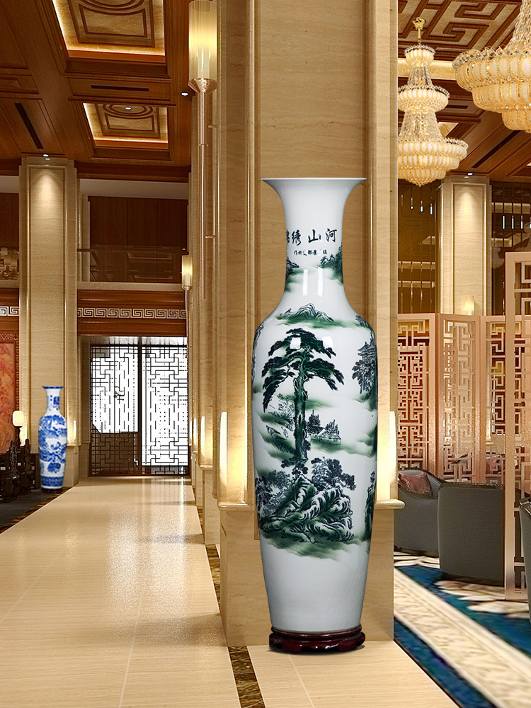 Jingdezhen ceramics of large blue and white porcelain vase furnishing articles to heavy sitting room adornment large hotel opening gifts