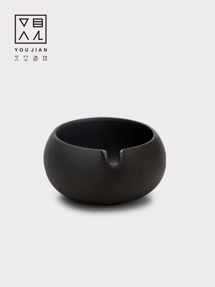 Restoring ancient ways and creation of black pottery cup wash to elder brother up with Japanese household kung fu tea small tea ware accessories