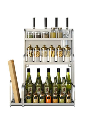 304 thép không gỉ bếp rack tầng knife chủ hộ gia đình 2 multi-layer đồ dùng nhà bếp cung cấp lưu trữ gia vị kệ