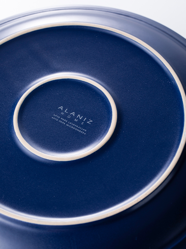 And marat safin 's European grey - blue grail home flat circular shallow dish creative ceramics steak dinner plate