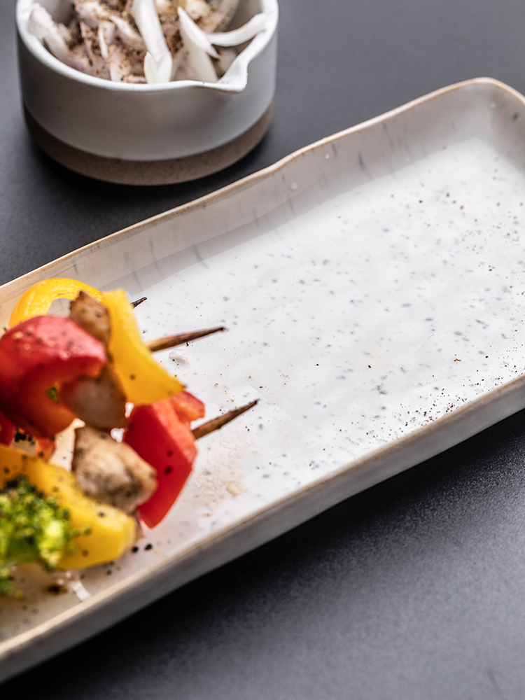 Eat three sichuan irregular sushi plate of Japanese strip plate dessert plate ceramic plate with western food restaurant