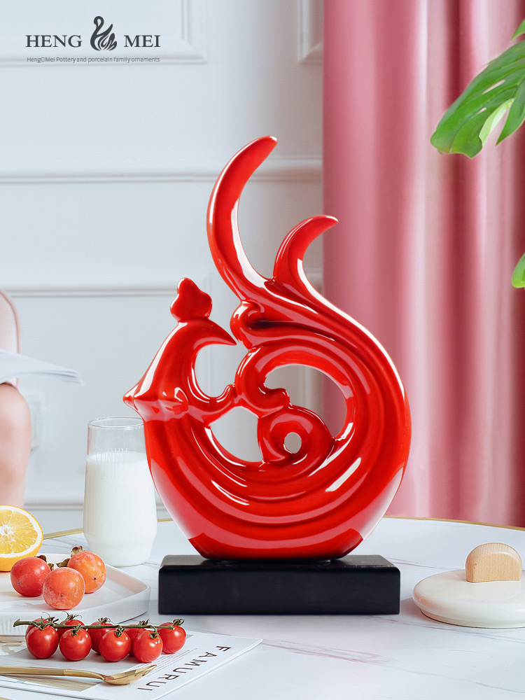 Furnishing articles household act the role ofing is tasted, the sitting room decorate ceramic fire phoenix TV ark, creative modern decoration wine porch is decorated