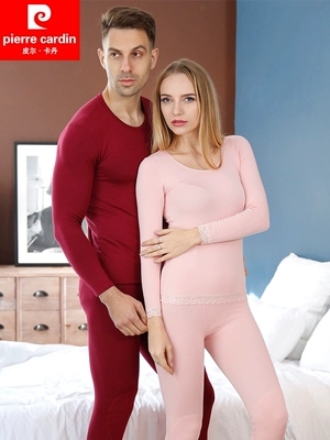 Bộ đồ lót nhiệt nam Pierre Cardin cộng với nhung dày đầu gối mùa đông mùa đông bộ đồ lót lông thú 374913 - Phù hợp với nóng lên