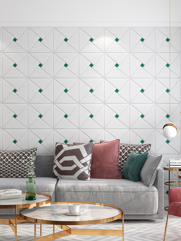 trang trí truyền hình bối cảnh trần treo phòng khách tường dán 3d dán tường ba chiều sáng tạo ẩm mốc lớn