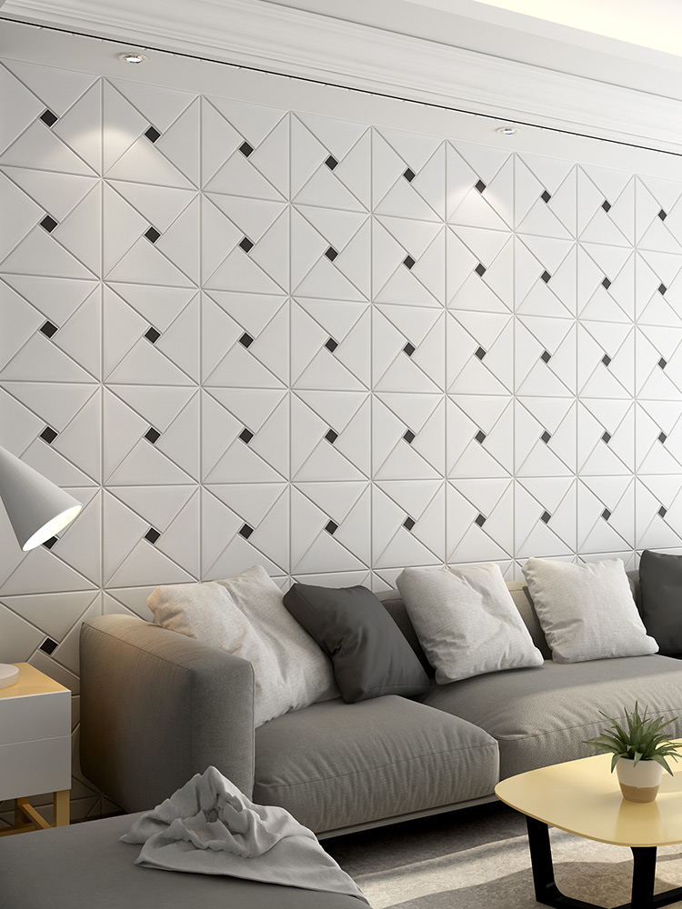 trang trí truyền hình bối cảnh trần treo phòng khách tường dán 3d dán tường ba chiều sáng tạo ẩm mốc lớn