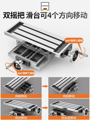 Máy phay bàn làm việc chữ thập có độ chính xác cao Máy phay miệng phẳng kẹp bàn khoan kẹp chữ thập 450/550 bàn trượt hạng nặng đa chức năng máy khoan bosch chính hãng Máy khoan đa năng