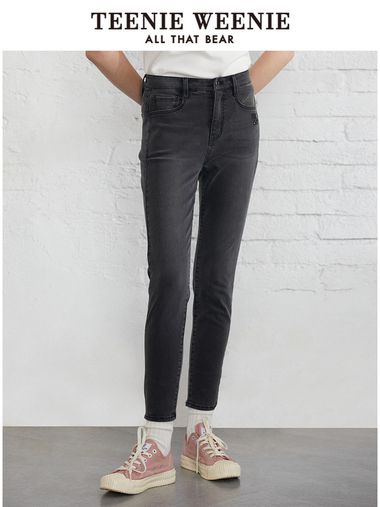 Teenie Weenie 小熊 2022年夏季新款 女式弹力牛仔裤 多重优惠折后￥185包邮 2色可选 88VIP会员还可95折