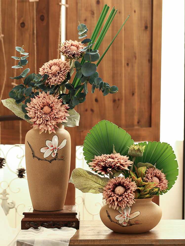 Like a flower of new Chinese style ceramic vases, flower art furnishing articles simulation flowers, artificial flowers home sitting room interior decoration decoration