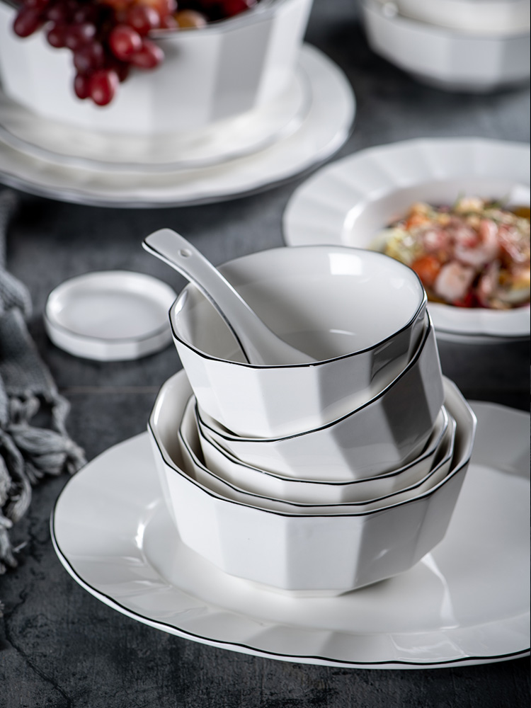 Ceramic bowl suit household Japanese eat bowl, lovely salad bowl Nordic tableware tableware soup bowl dorm mercifully rainbow such use